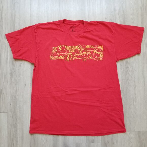 Salt Life T-Shirt Men's XL Red Fishing Graphic Tee Preshrunk Cotton Short Sleeve - Picture 1 of 7